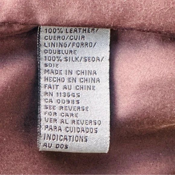 Calvin Klein Brown Leather Button Front Jacket Blazer - Picture 15 of 16